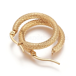 201 Stainless Steel Geometric Hoop Earrings&nbsp;STAS-D171-12B-G