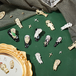 42Pcs 21 Style Alloy Cabochons&nbsp;MRMJ-GA0001-18