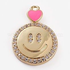 Brass Micro Pave Cubic Zirconia Pendants&nbsp;ZIRC-H115-09G
