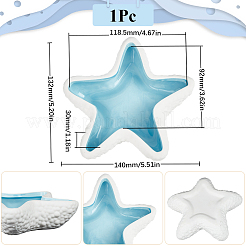 1Pc Starfish Shape Ceramic Jewelry Plate&nbsp;AJEW-SC0002-96B