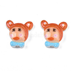 Spray Painted Opaque Resin Cabochons&nbsp;CRES-S302-81