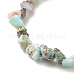 Natural Larimar Beads Stretch Bracelet for Kids&nbsp;BJEW-JB07031-06