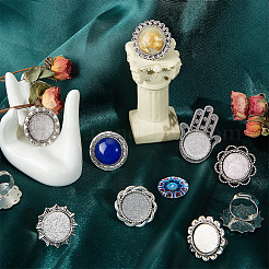 16Pcs 8 Style Adjustable Alloy Finger Rings Components&nbsp;FIND-SC0008-64