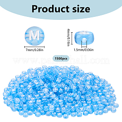 1500Pcs Transparent Acrylic Beads&nbsp;OACR-SP0001-25A