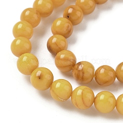 Natural Beeswax Beads Strands&nbsp;G-L095-B02-7mm-01