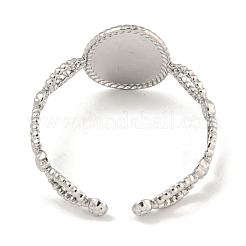 Non-Tarnish 304 Stainless Steel Ovsl Cuff Ring Components&nbsp;RJEW-A043-05P