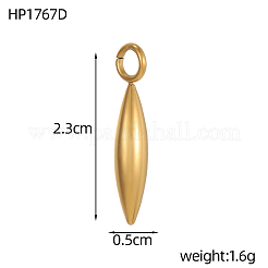 304 Stainless Steel Pendants&nbsp;STAS-OY006-15G