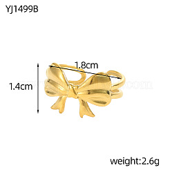 304 Stainless Steel Cuff Rings&nbsp;RJEW-OY001-02G