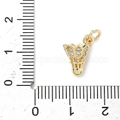 Brass Micro Pave Cubic Zirconia Pendants&nbsp;ZIRC-I356-37G