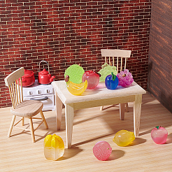 30Pcs 10 Styles Luminous Resin Fruit Display Decorations&nbsp;DJEW-GA0001-74