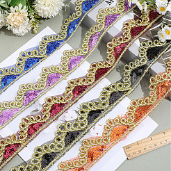 Sparkle Polyester Lace Ribbon&nbsp;SRIB-WH20020-049D