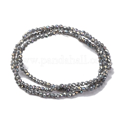 Transparent Electroplate Glass Beads Strands&nbsp;EGLA-H107-01A-B07