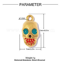 304 Stainless Steel with Enamel Charms&nbsp;SA-OY001-86G