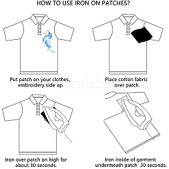 Thread Embroidery Flower Cloth Patches&nbsp;PATC-WH20010-02A