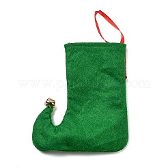 Christmas Stocking Felt Cloth & Iron Pendant Decoration&nbsp;DJEW-K027-01B-02
