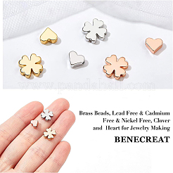 30Pcs 6 Style Brass Beads&nbsp;KK-BC0007-62