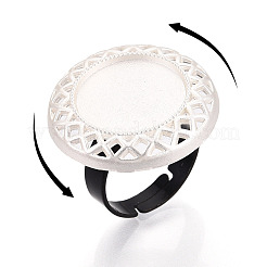 Adjustable Alloy & Iron Bezel Cup Ring Base with Rotatable Tray&nbsp;MAK-T012-05S