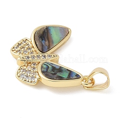 Brass Micro Pave Cubic Zirconia Pendants&nbsp;KK-K298-23G-01