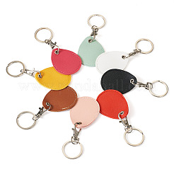 8Pcs 8 Colors PU Leather & Alloy Pendants&nbsp;KEYC-TA0001-31