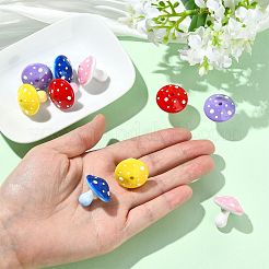 10Pcs 5 Colors Opaque Acrylic Beads&nbsp;MACR-FS0002-44