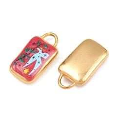 304 Stainless Steel Enamel Pendants&nbsp;SA-CBA4809-15G-01