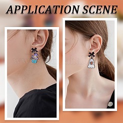 40Pcs Bowknot Alloy Stud Earring Findings&nbsp;FIND-SP0001-16EB
