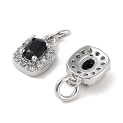 Brass Micro Pave Cubic Zirconia Pendants&nbsp;KK-B102-03P