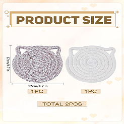 2Pcs 2 Colors Cotton Cup Mats&nbsp;AJEW-LP0006-26A