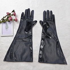 1 Pair PU Leather Long Whole Finger Gloves&nbsp;AJEW-CL0005-12B