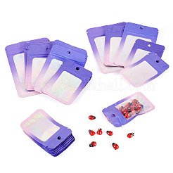 50Pcs 5 Styles Rectangle Glitter Holographic PVC Resealable Packaging Bags&nbsp;ABAG-TA0001-88
