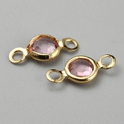 Brass Rhinestone Connector Charms&nbsp;RB-WH0001-08A