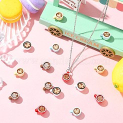15Pcs 5 Colors Baking Paint Alloy Pendants&nbsp;FIND-CJ0005-89