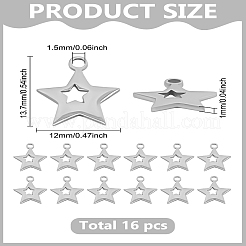 16Pcs 304 Stainless Steel Charms&nbsp;STAS-LP0003-43