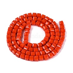 Opaque Glass Beads Strands&nbsp;GLAA-R041-8x8mm-C04