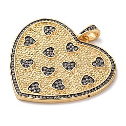 Brass Micro Pave Clear Cubic Zirconia Pendants&nbsp;KK-U076-20G