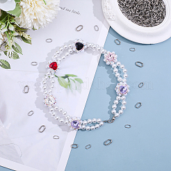 250Pcs 5 Styles 304 Stainless Steel Oval Fishing Split Rings&nbsp;STAS-ME0003-66