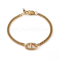 Unisex 304 Stainless Steel Curb Chain Necklaces & Bracelets Jewelry Sets&nbsp;SJEW-JS01171