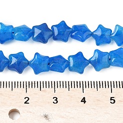 Dyed Natural Malaysia Jade Star Beads Strands&nbsp;G-Z080-A01-01