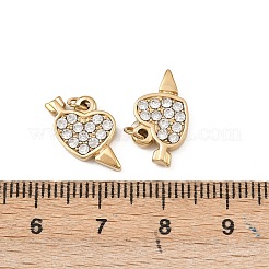 304 Stainless Steel with Clear Cubic Zirconia Charms&nbsp;STAS-G364-03G
