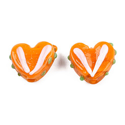 Opaque Handmade Bumpy Lampwork Beads Strands&nbsp;LAMP-T017-20-B04