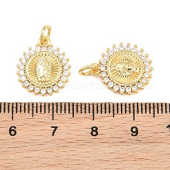 Religion Brass Micro Pave Clear Cubic Zirconia Pendants&nbsp;CU-CBA9482-01G-11