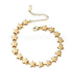 304 Stainless Steel Star Link Chains Bracelets for Women&nbsp;SA-CBA4051-01G