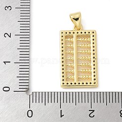 Brass Micro Pave Cubic Zirconia Pendants&nbsp;KK-K298-51G