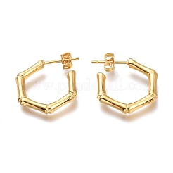 304 Stainless Steel Half Hoop Earrings&nbsp;X-EJEW-H100-10G