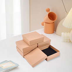 6Pcs Square Kraft Paper Jewelry Boxes&nbsp;CBOX-CN0001-02