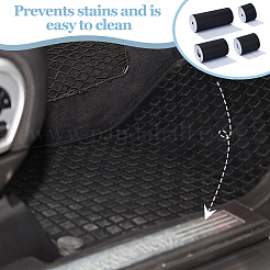 4 Rolls 4 Style Carbon Fiber Waterproof Self Adhesive Car Stickers&nbsp;AJEW-FH0004-14