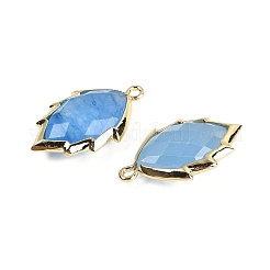 Dyed Natural Jade Faceted Leaf Pendants&nbsp;G-I375-04G-17