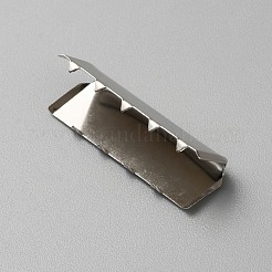 Iron Ribbon Crimp Ends&nbsp;LS-FIND-WH0291-03C-P