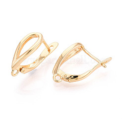 Brass Hoop Earring Findings&nbsp;KK-N267-27G