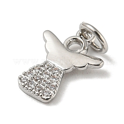 Rack Plating Brass Micro Pave Cubic Zirconia Pendants&nbsp;KK-A200-12P